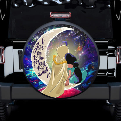 Aladin Couple Love You To The Moon Galaxy Spare Tire Cover