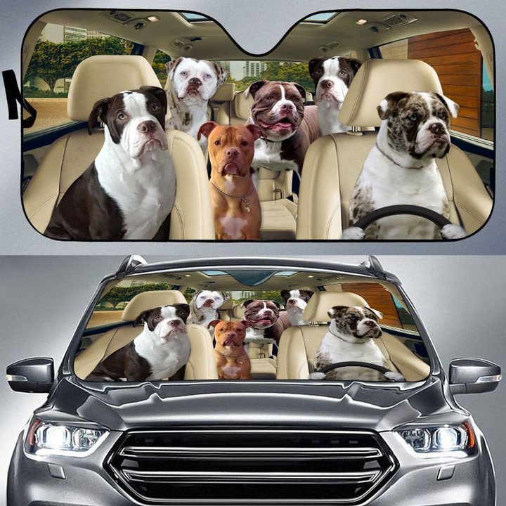 Alapaha Blue Blood Bulldog Car All Over Printed 3D Sun Shade