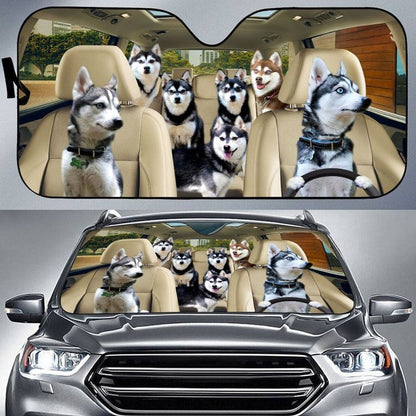Alaskan Klee Kai Car All Over Printed 3D Sun Shade