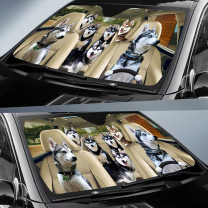 Alaskan Klee Kai Car All Over Printed 3D Sun Shade