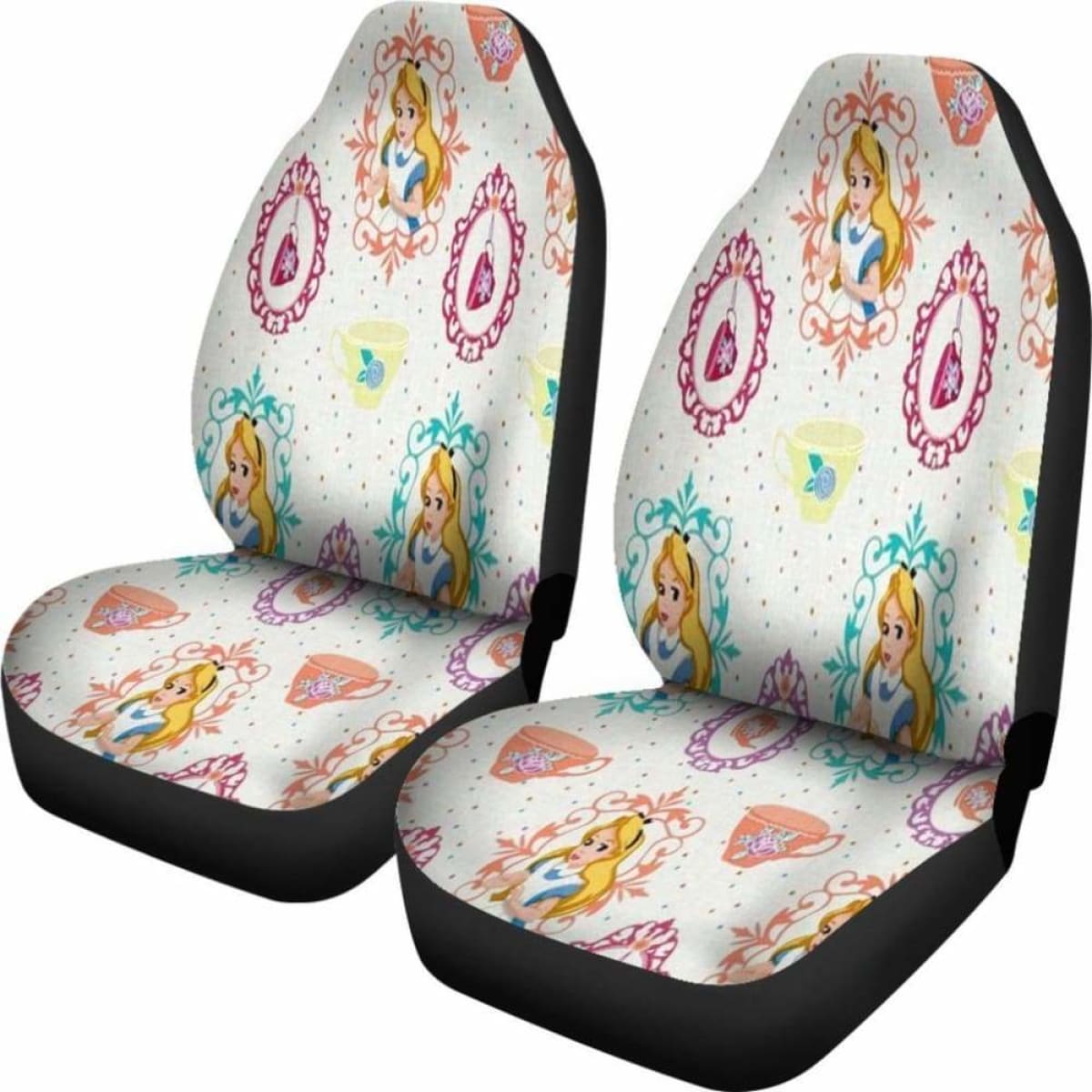 Alice Car Seat Covers Alice In Wonderland Cartoon Fan Gift Universal Fit 051012