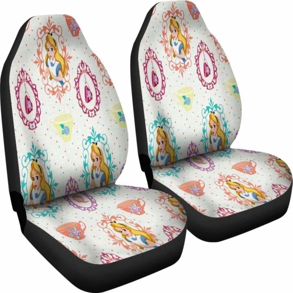 Alice Car Seat Covers Alice In Wonderland Cartoon Fan Gift Universal Fit 051012