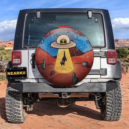 Alien Kitten Cat Car Spare Tire Cover