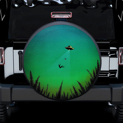 Alien UFO Sky Jeep Car Spare Tire Cover