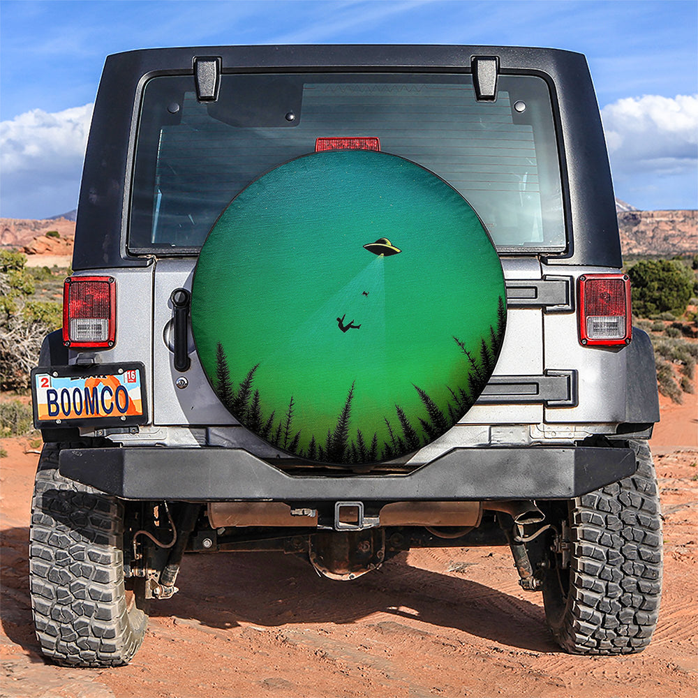Alien UFO Sky Jeep Car Spare Tire Cover