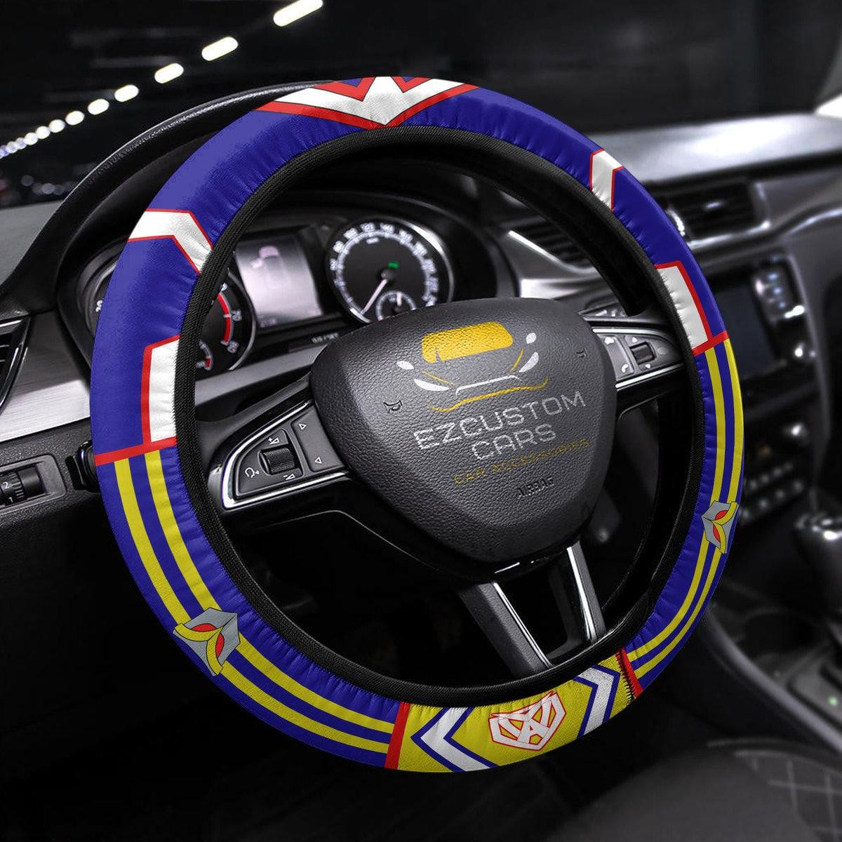 All Might Anime Steering Wheel Cover Custom Anime My Hero Academia Car Accessories