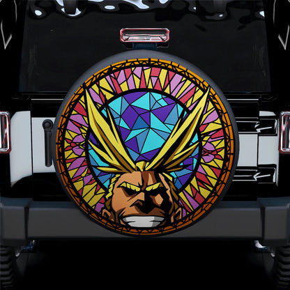 All Might My Hero Academia Stained Glass Car Spare Tire Cover