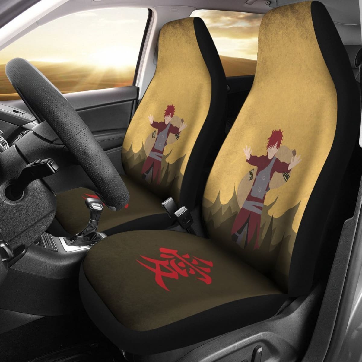 Amazing Gaara Naruto Car Seat Covers Lt04 Universal Fit 225721