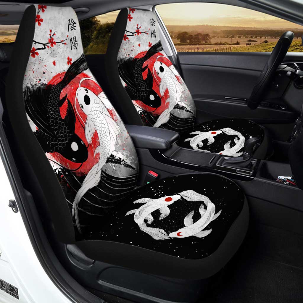 Amazing Koi Fish Car Seat Covers Custom Jing Jang Car Accessories