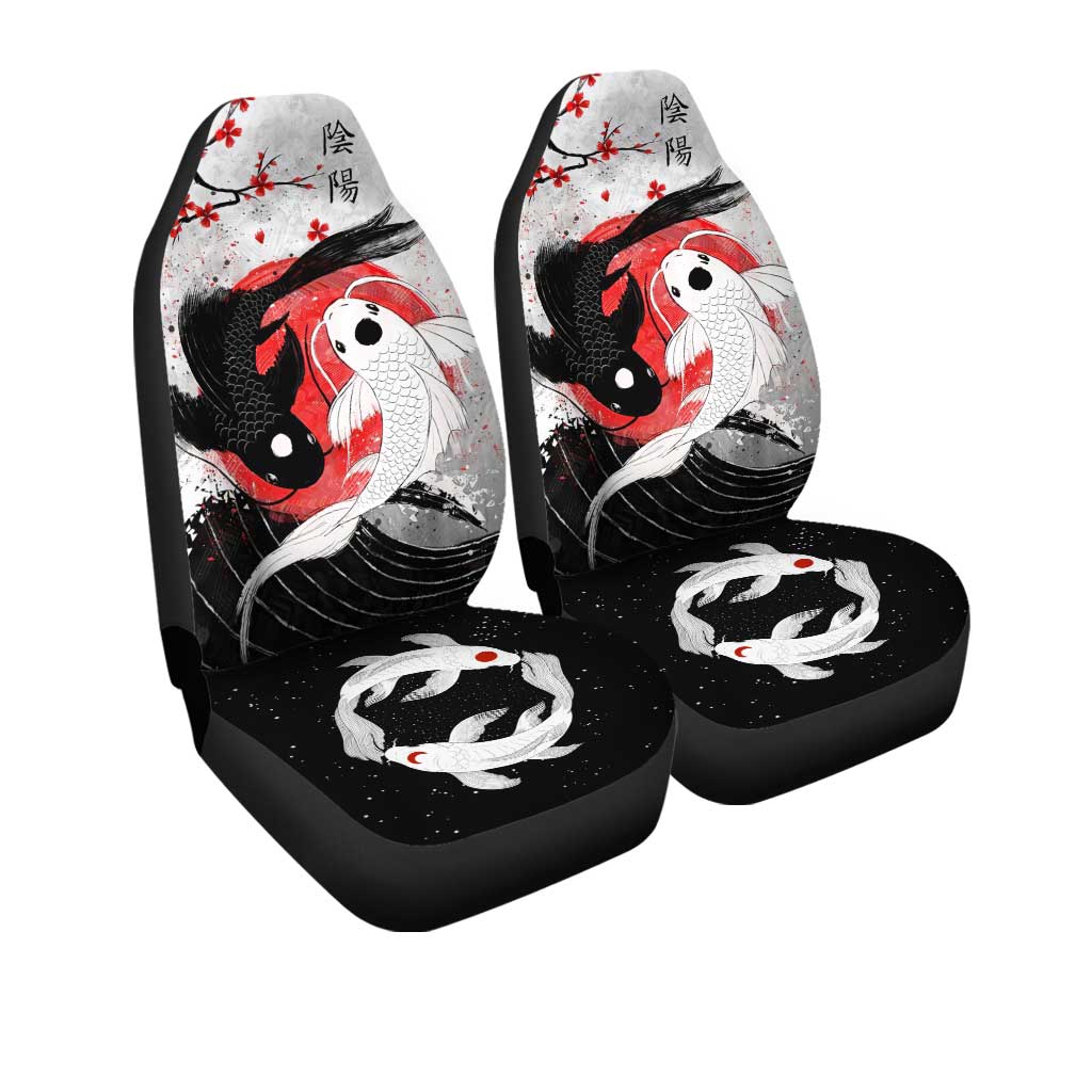 Amazing Koi Fish Car Seat Covers Custom Jing Jang Car Accessories