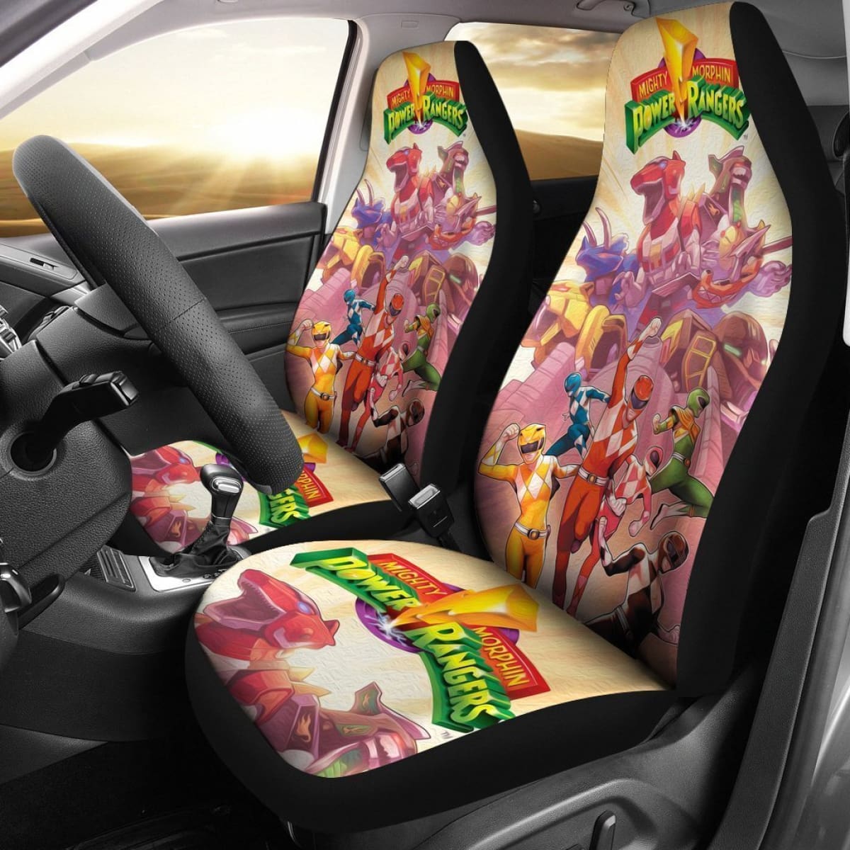 Amazing Mighty Morphin Power Rangers Car Seat Covers Mn04 Universal Fit 225721