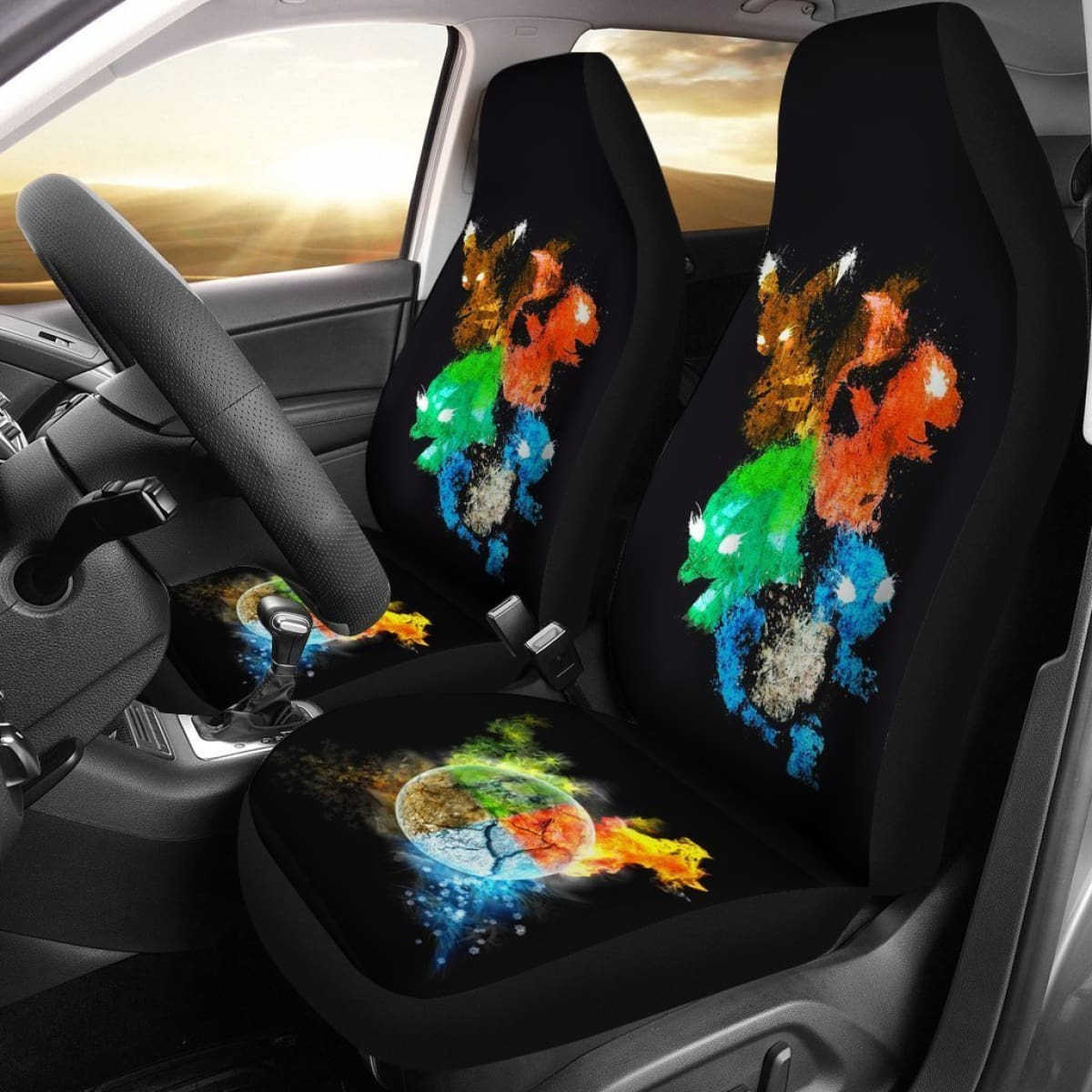 Amazing Pokemon Movie Car Seat Covers Lt03 Universal Fit 225721
