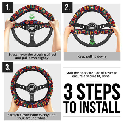 Amazing Spider Man Head Steering Premium Custom Car Steering Wheel Cover