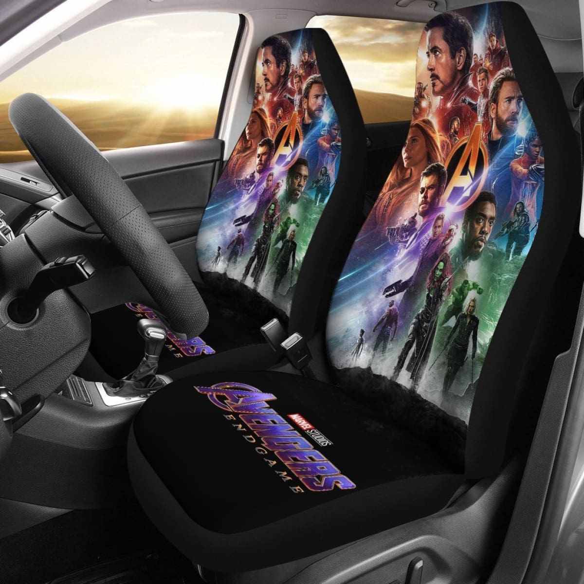 Amazing Superheroes Avengers Endgame Marvel Car Seat Covers Mn04 Universal Fit 225721