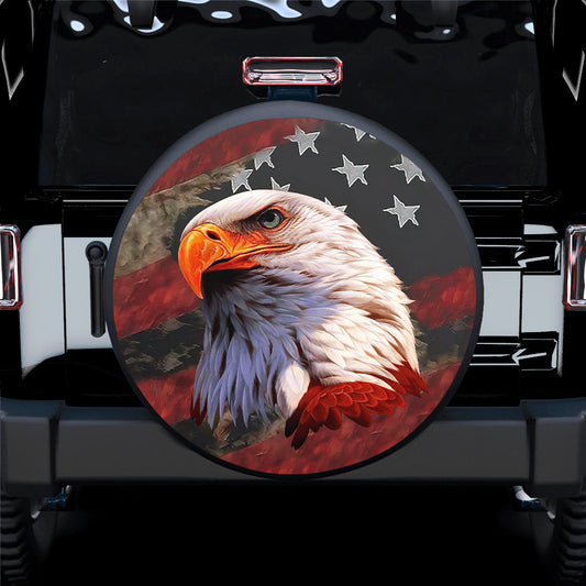 American Eagle, American Flag Car Spare Tire Cover