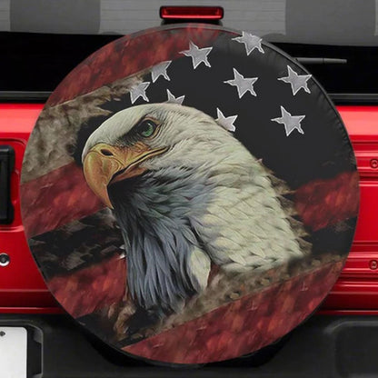 American Eagle, American Flag Car Spare Tire Cover