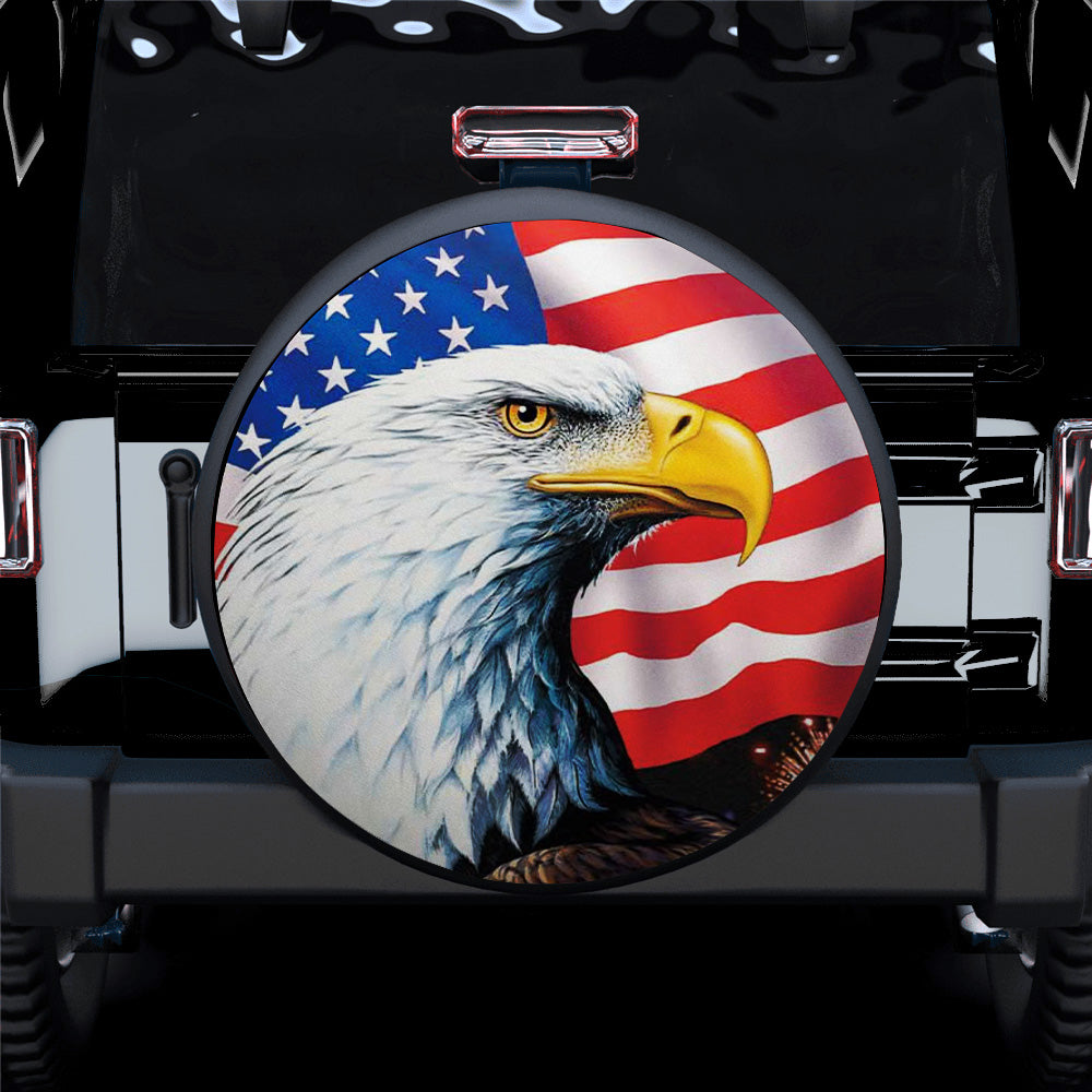 American Eagle Usa Flags Car Spare Tire Cover