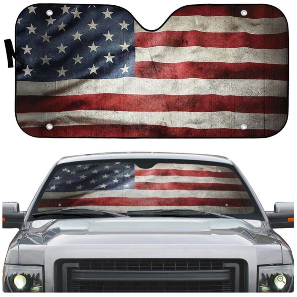 American Flag Car Auto Sun Shades Windshield Accessories Decor Gift