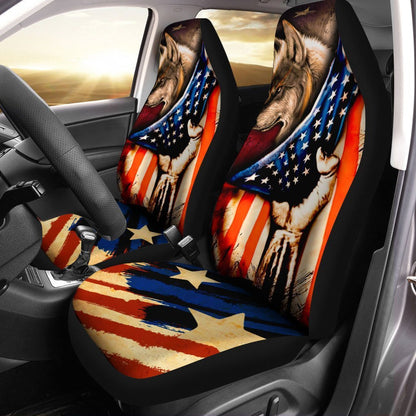 American Flag Car Seat Covers Custom Wolf Car Accessories