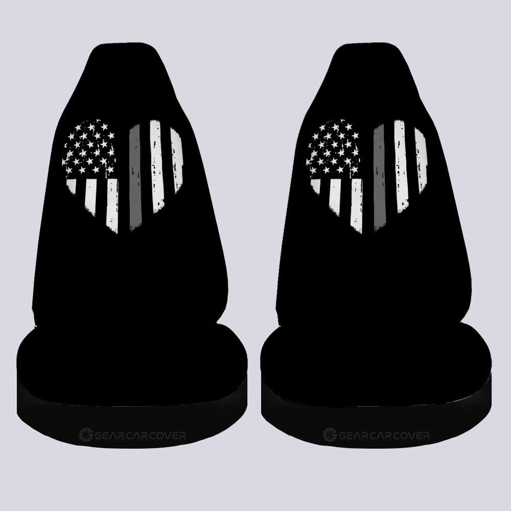 American Flag Heart Car Seat Covers Custom Personalized Name Car Accessories