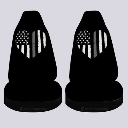 American Flag Heart Car Seat Covers Custom Personalized Name Car Accessories