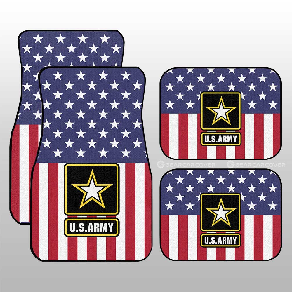 US Army car floor mats full set 4-piece view