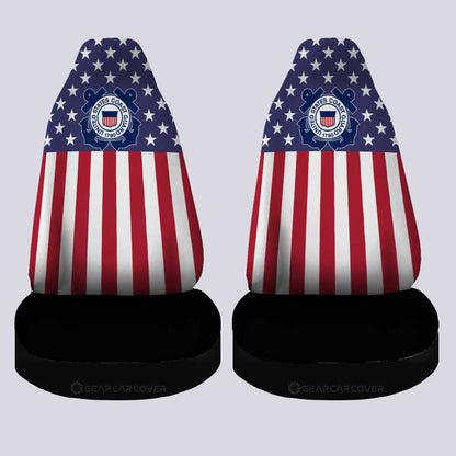 American Flag Military Coast Guard Car Seat Covers Custom Car Accessories