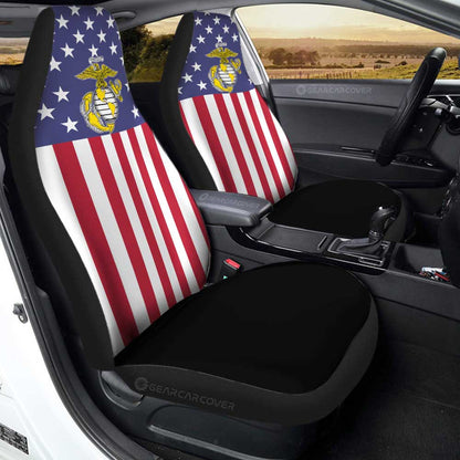 American Flag Military Marine Corps Car Seat Covers Custom Car Accessories