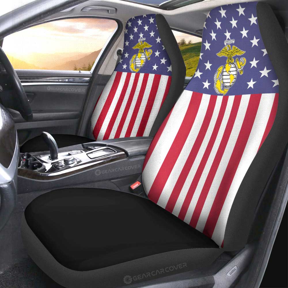 American Flag Military Marine Corps Car Seat Covers Custom Car Accessories