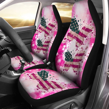 American Flag Pink Car Seat Covers Custom Pink Butterfly Car Accessories