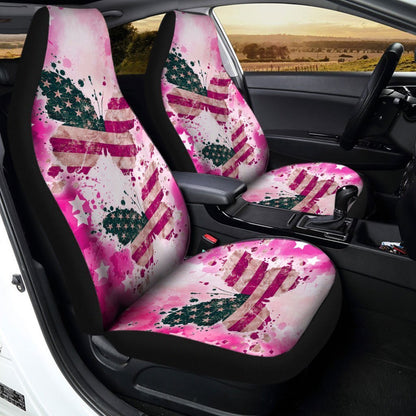 American Flag Pink Car Seat Covers Custom Pink Butterfly Car Accessories