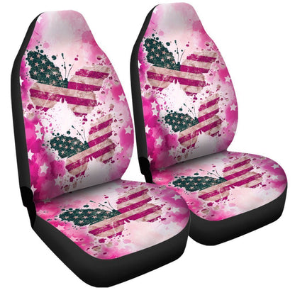 American Flag Pink Car Seat Covers Custom Pink Butterfly Car Accessories