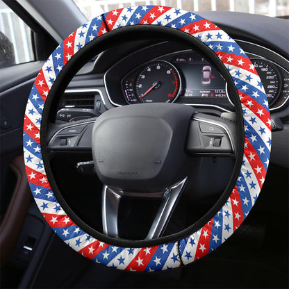 American Flag Style Premium Car Steering Wheel Cover