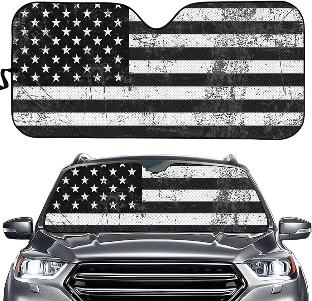 American Flag USA Patriotic Car Windshield Sunshade