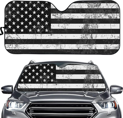 American Flag USA Patriotic Car Windshield Sunshade