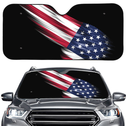American Flag Wing Print Car Windshield Sun Shade