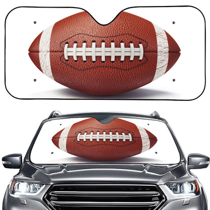 American Football Ball Print Car Windshield Sun Shade