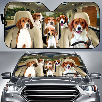 American Foxhound Car All Over Printed 3D Sun Shade