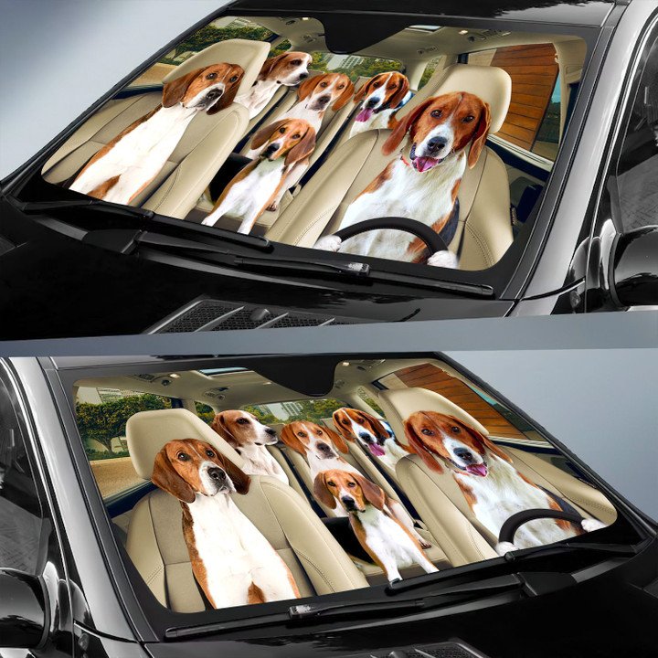 American Foxhound Car All Over Printed 3D Sun Shade