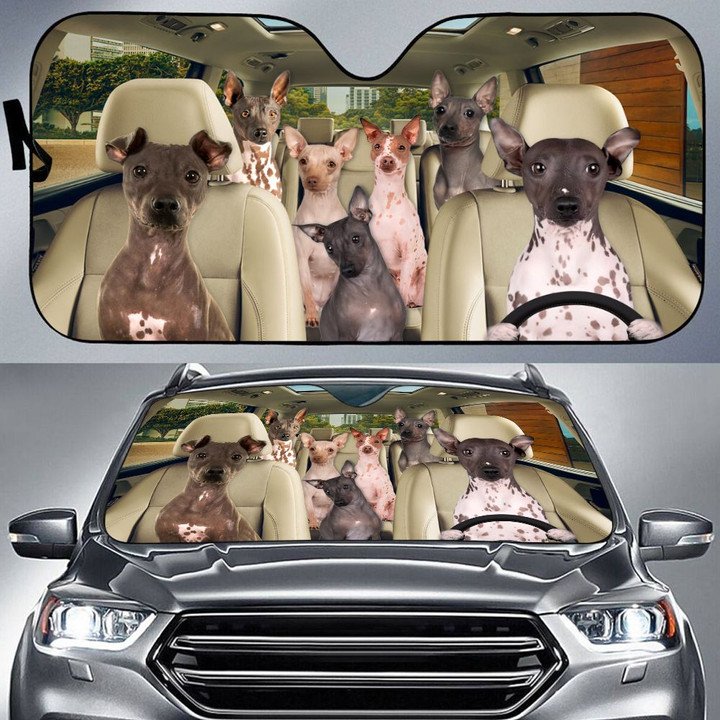 American Hairless Terrier Car All Over Printed 3D Sun Shade