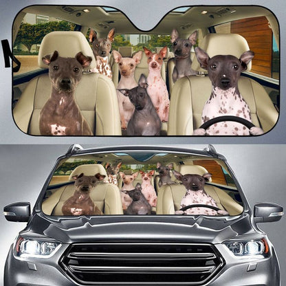 American Hairless Terrier Car All Over Printed 3D Sun Shade