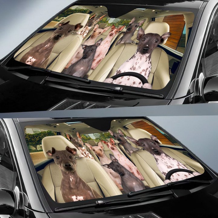 American Hairless Terrier Car All Over Printed 3D Sun Shade