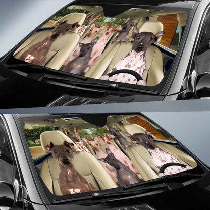 American Hairless Terrier Car All Over Printed 3D Sun Shade
