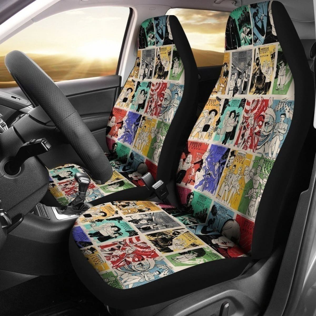 American Horror Stories Ahs Comic Car Seat Covers For Fan Universal Fit 194801