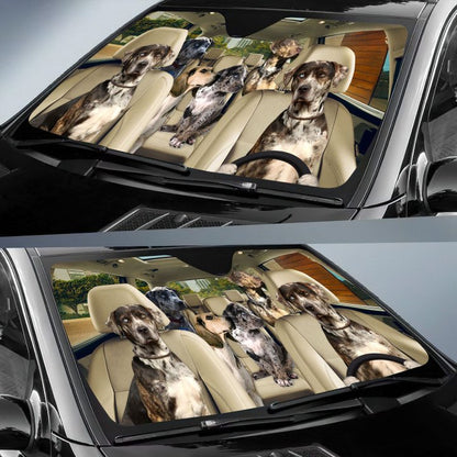 American Leopard Hound Car All Over Printed 3D Sun Shade