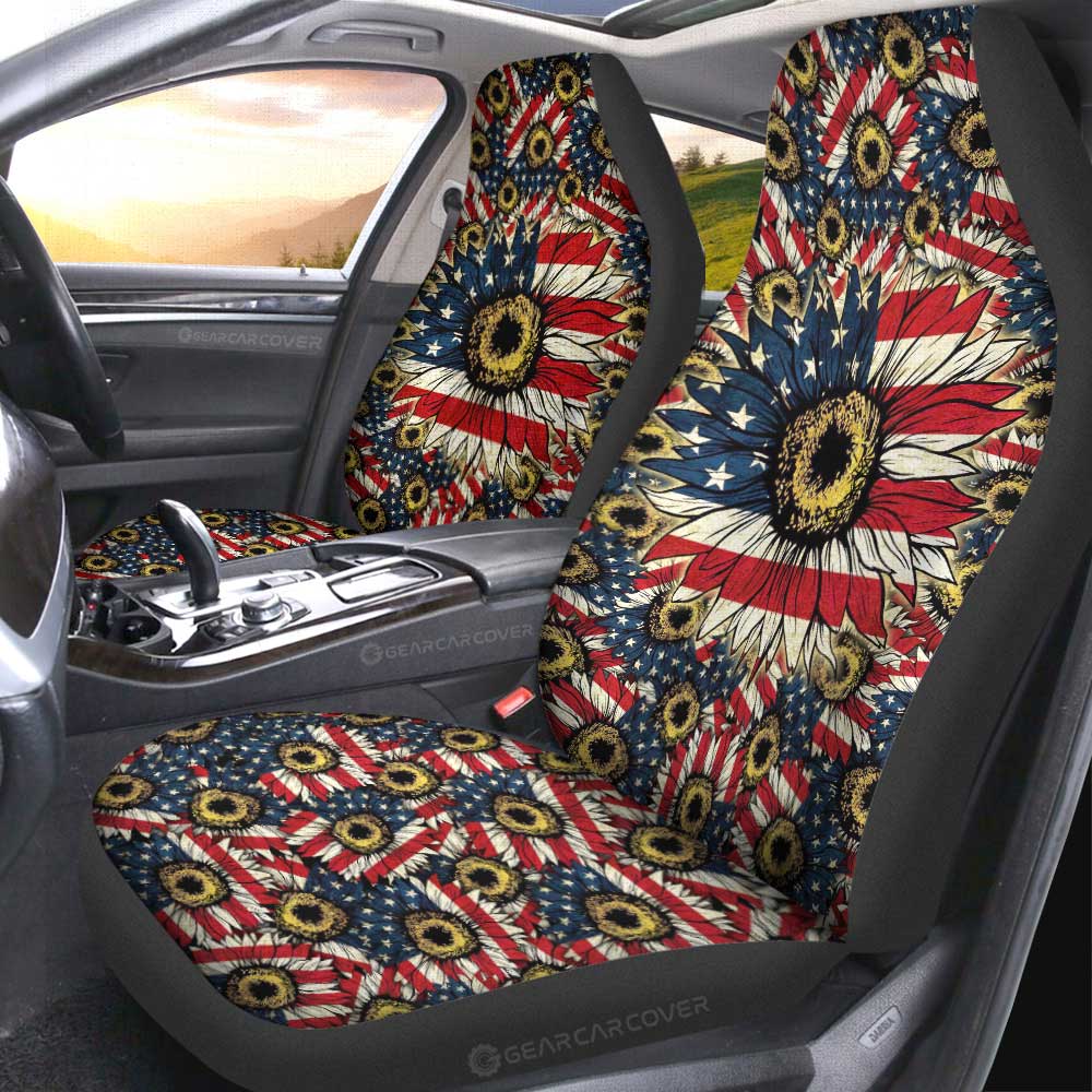 American Sunflower Car Seat Covers Custom Car Accessories