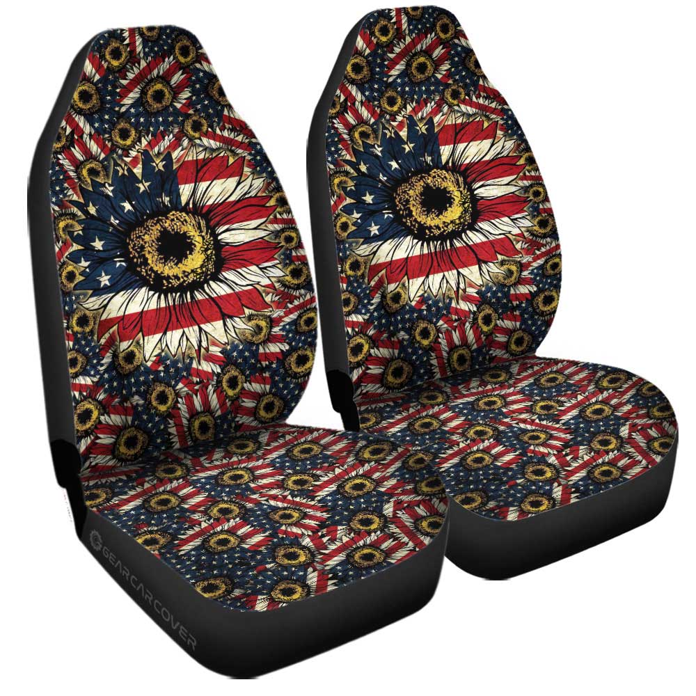 American Sunflower Car Seat Covers Custom Car Accessories