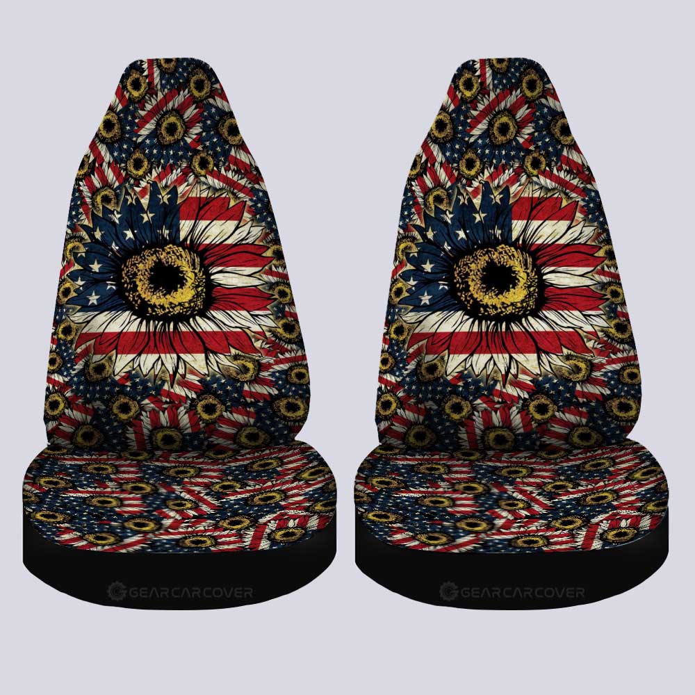American Sunflower Car Seat Covers Custom Car Accessories