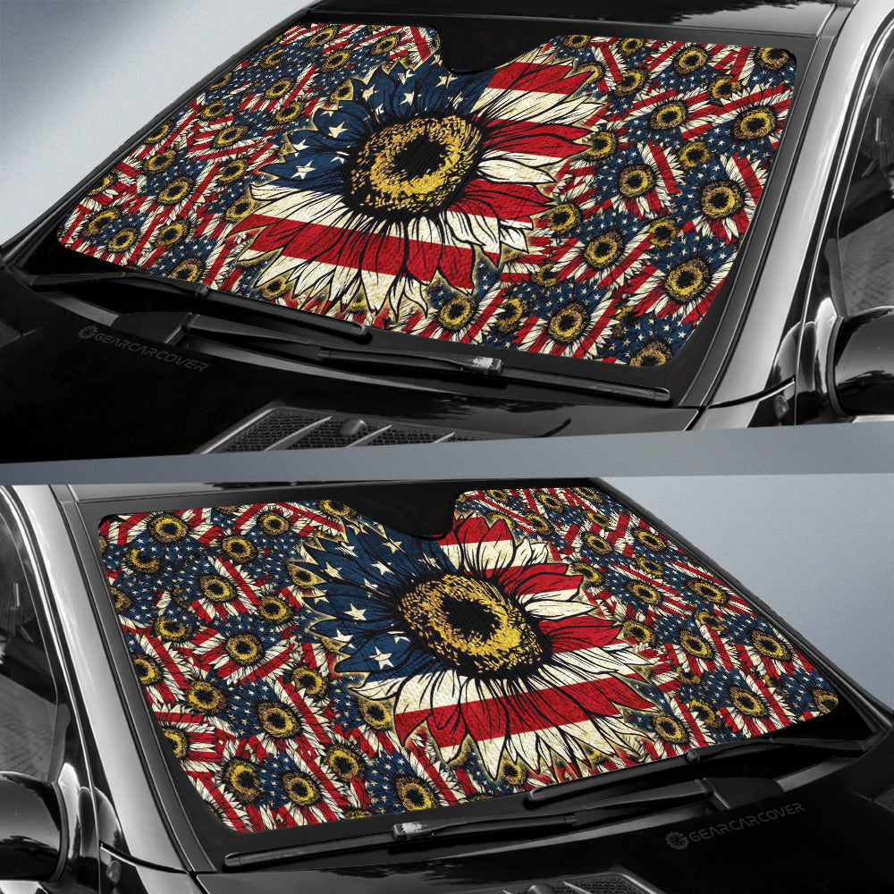 American Sunflower Car Sunshade Custom Car Accessories