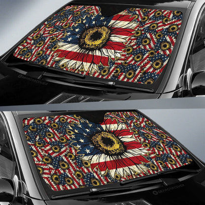 American Sunflower Car Sunshade Custom Car Accessories